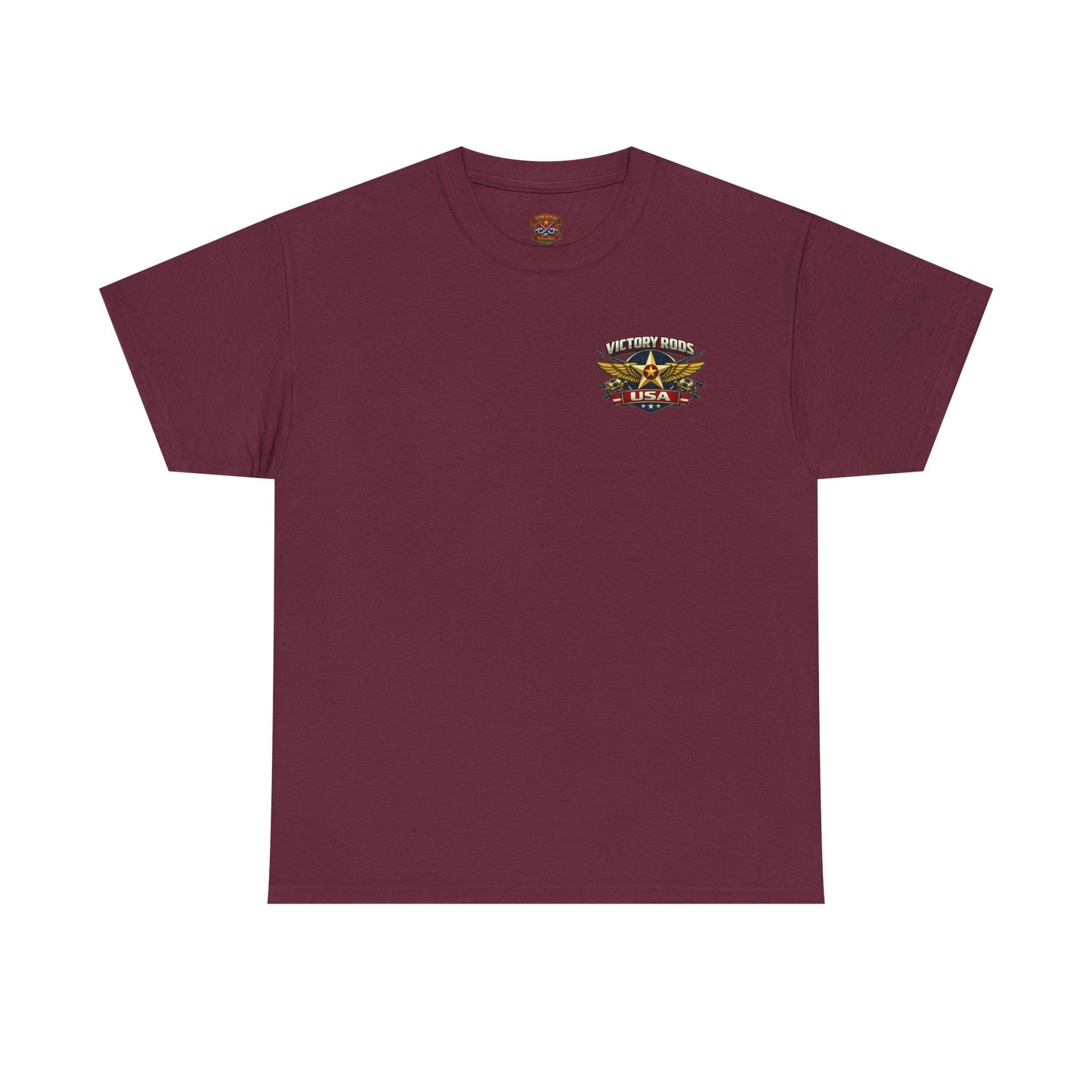 Vintage Pinup Fishing T-Shirt — “Victory Rods” Calico Carol Graphic Tee