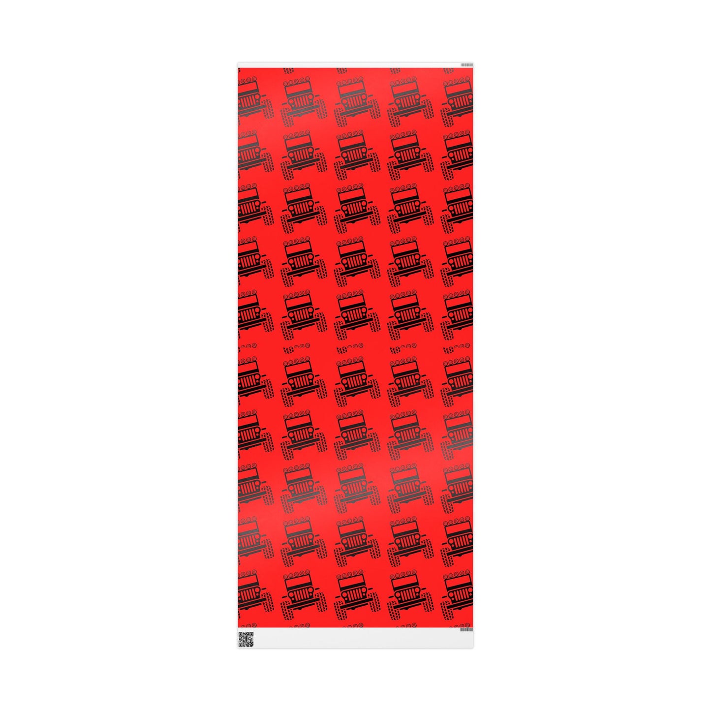 4X4 Off-Road Wrapping Paper Roll — Red Holiday Pattern for the Jeep lover.
