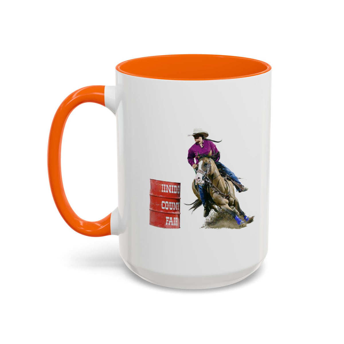 Barrel Racing Dreams Coffee Mug — "Small Town Girl, Big Buckle Dreams" Accent Mug