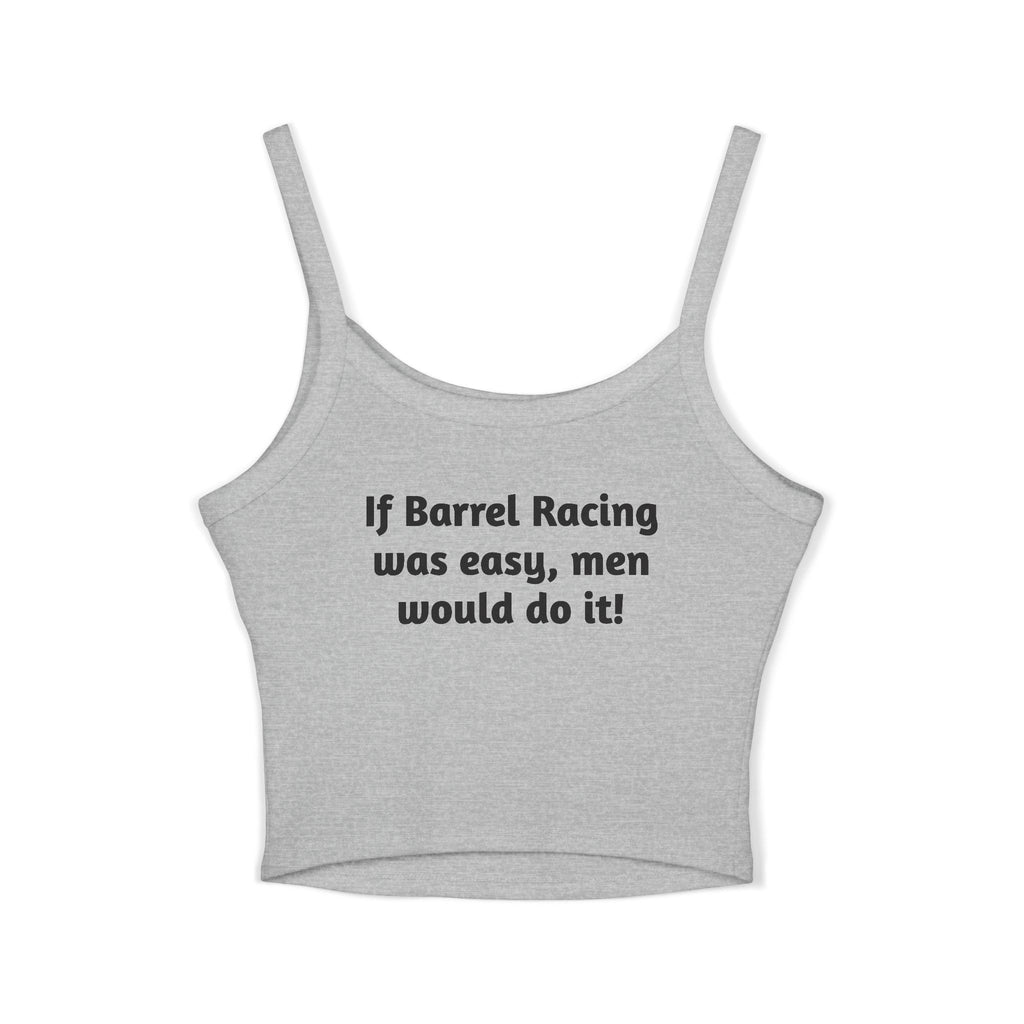 Stupid Barrel Graphic Cropped Tank — Women’s Spaghetti Strap Crop Top