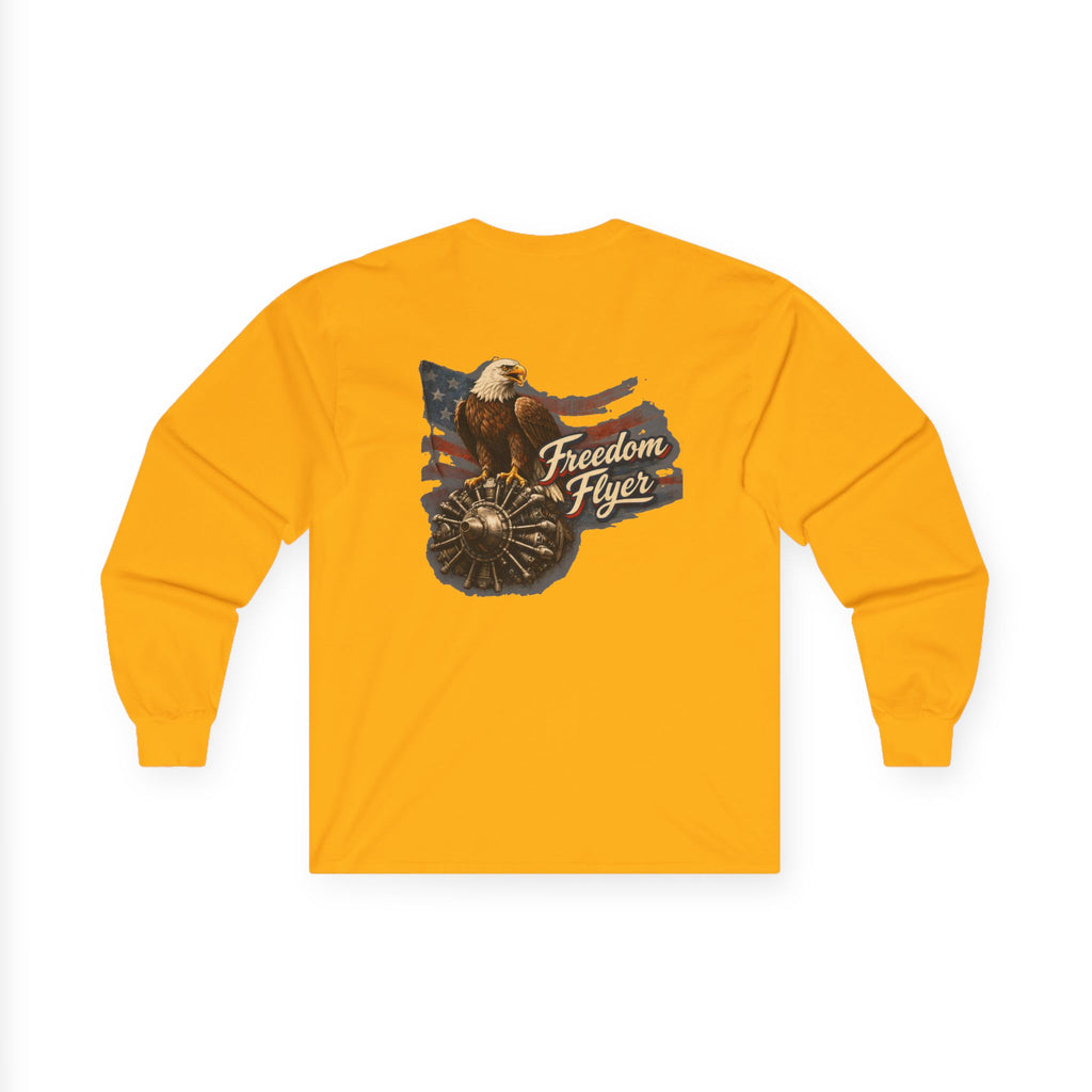 Long Sleeve Tee — Freedom Flyer Eagle & Propeller Graphic