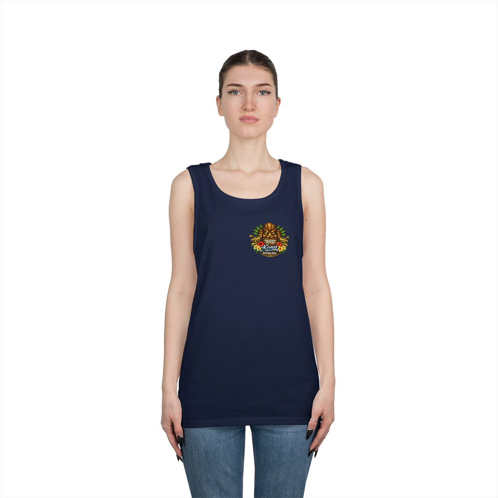 Kona Rods Vintage Pinup Beach Tank Top — 'Thresher Shark Anne' Retro WWII Nose Art