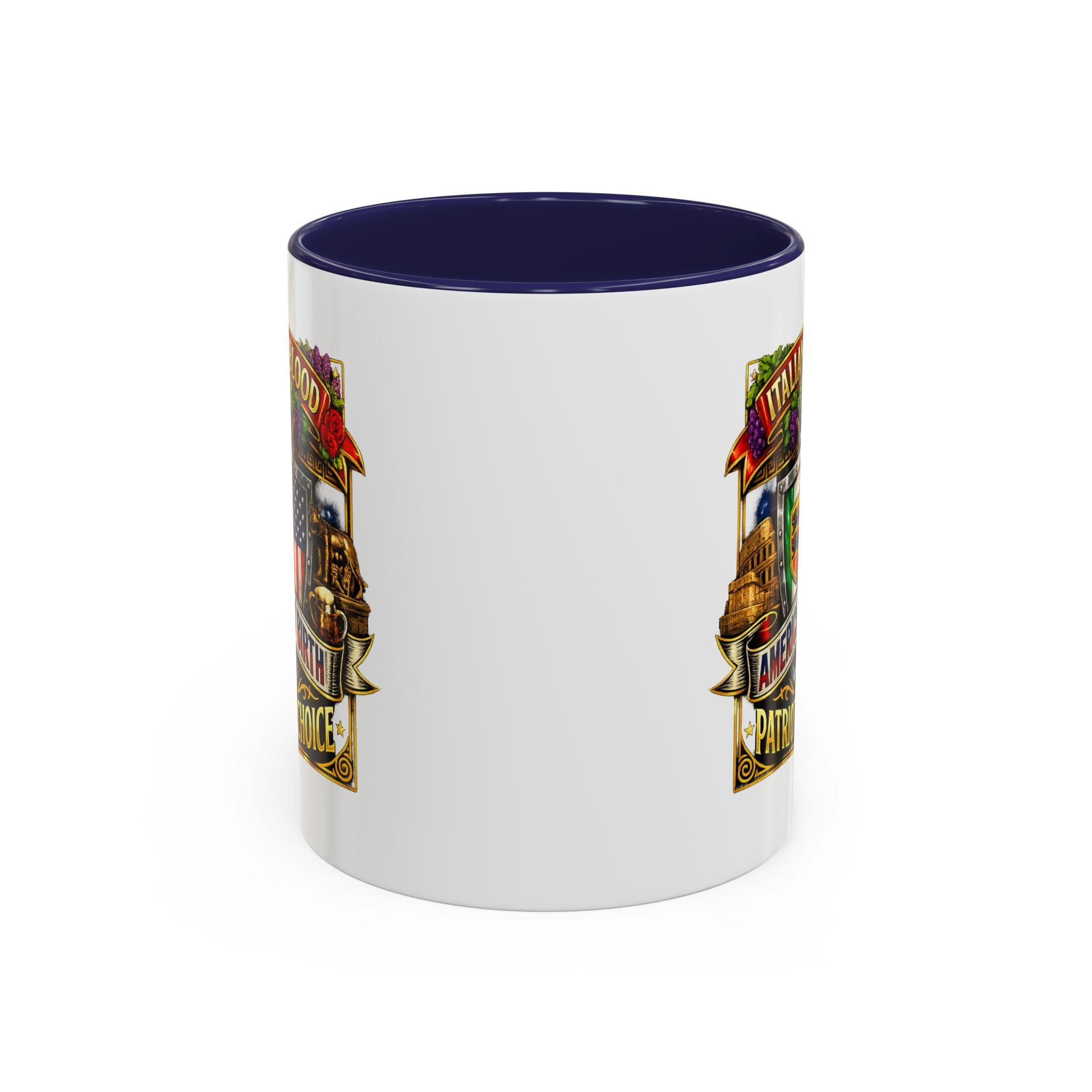 Italian by Blood American by Birth "Patriot by Choice" Accent Coffee Mug (11/15oz)