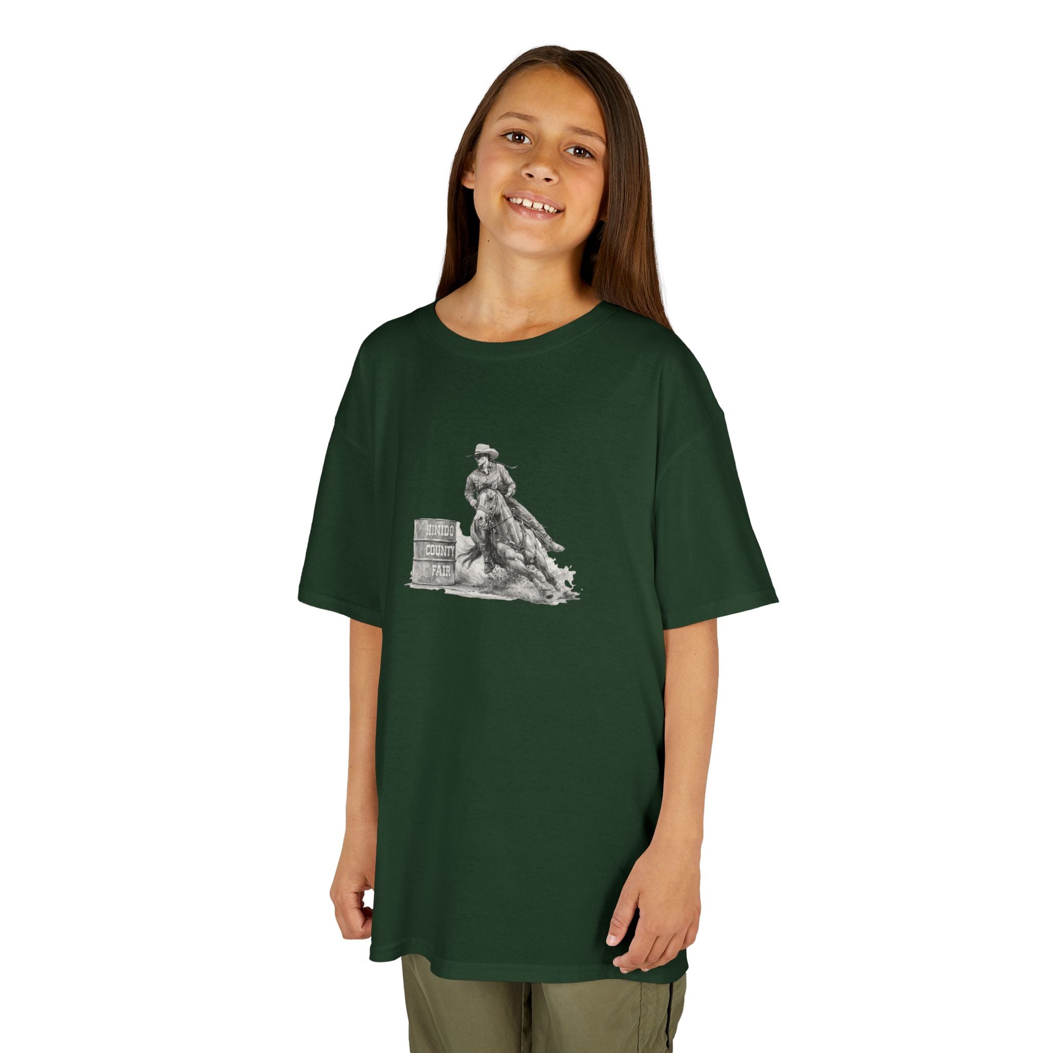 Kids T-Shirt — 'Always Keep Your Eye On the Next Barrel' Cowgirl Graphic
