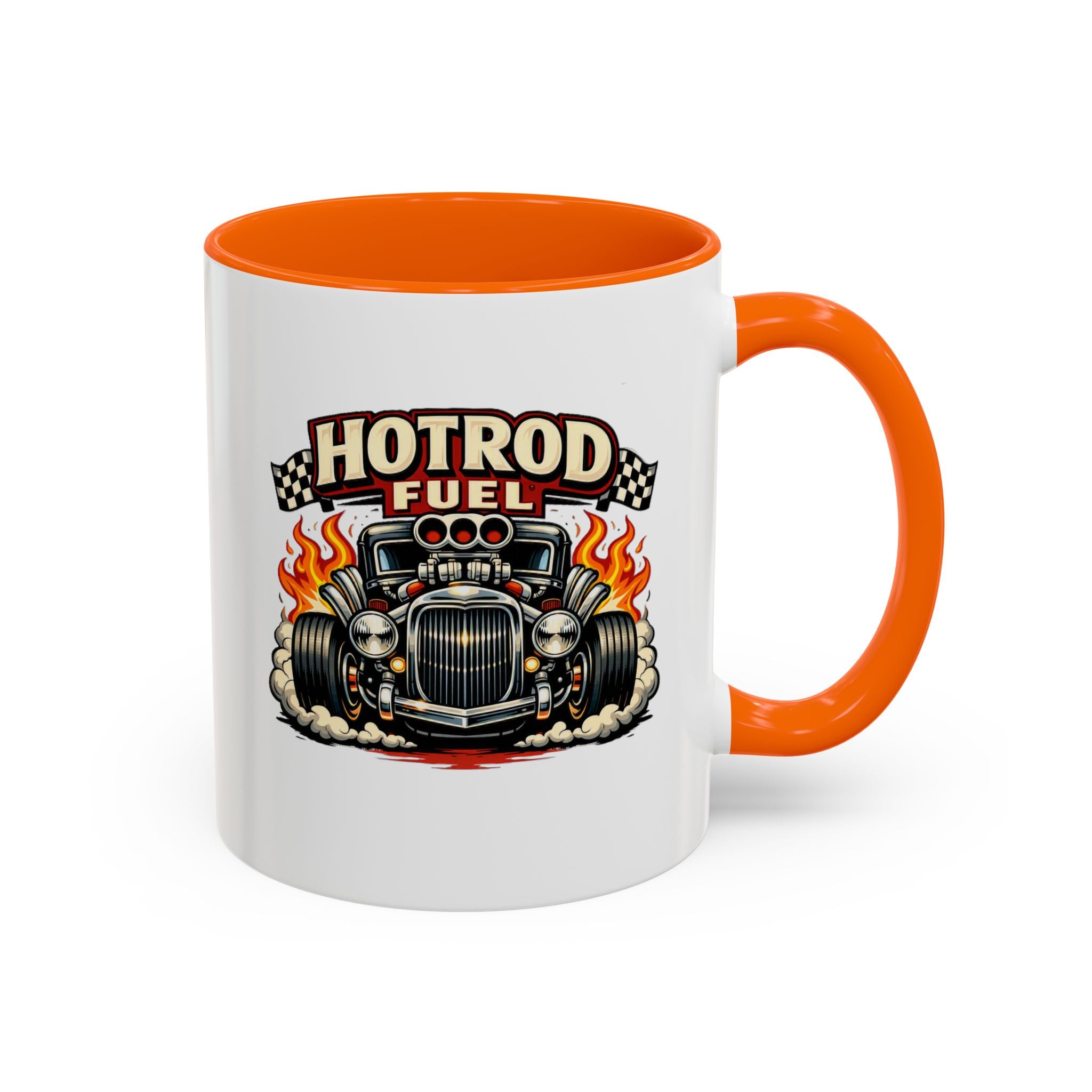 Hot Rod Fuel Coffee Mug — Vintage Muscle Car Racing Accent Mug