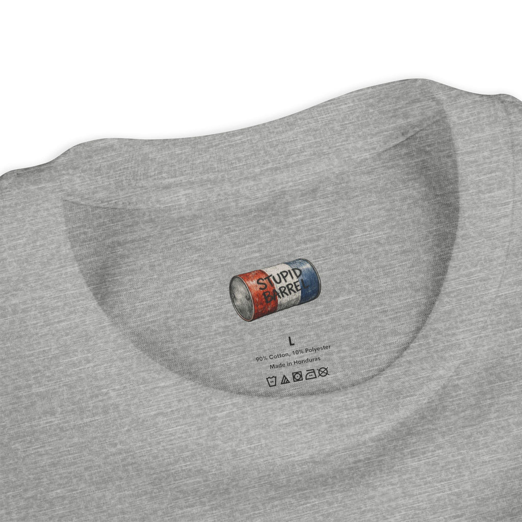 Youth Tee — Rodeo Cowgirl with Patriotic Barrel Graphic