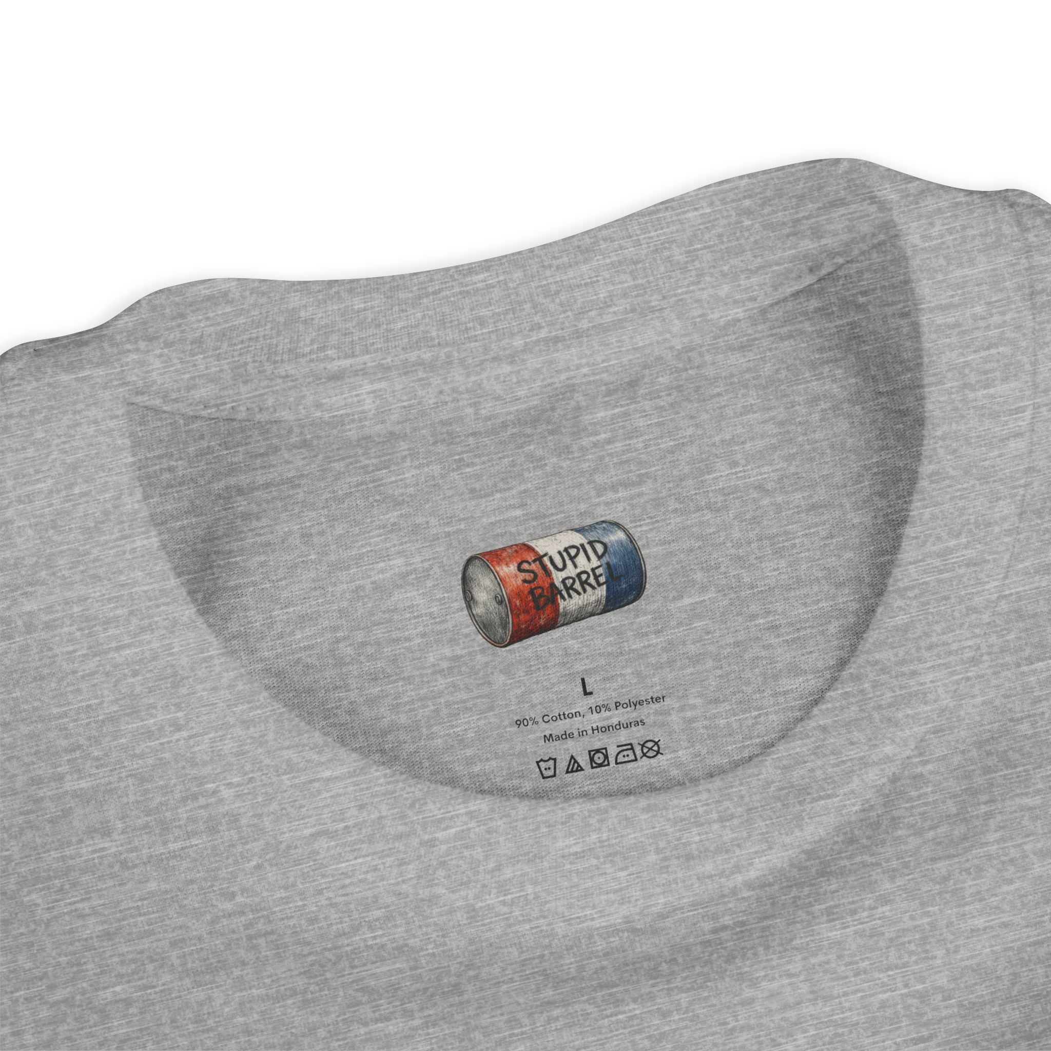 Youth Tee — Rodeo Cowgirl with Patriotic Barrel Graphic