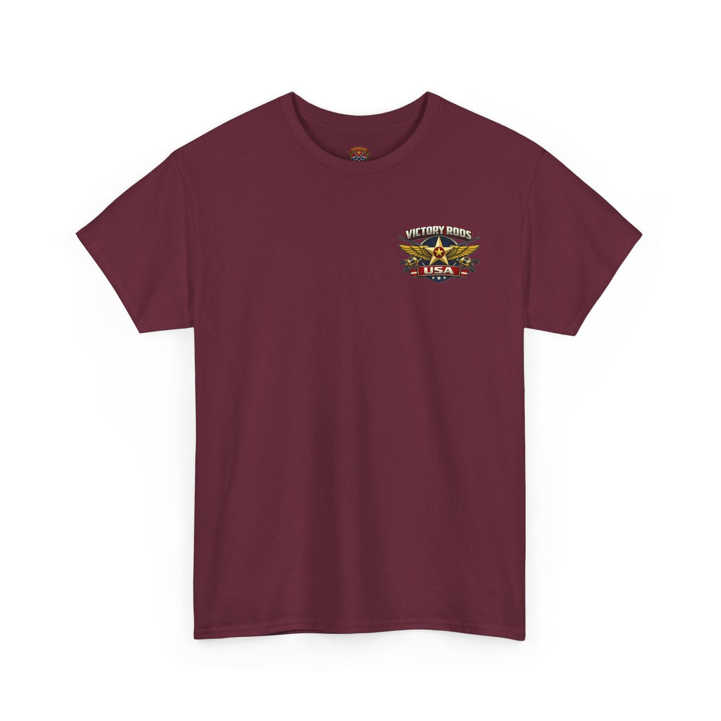 Vintage Pinup Fishing T-Shirt — “Victory Rods” Calico Carol Graphic Tee
