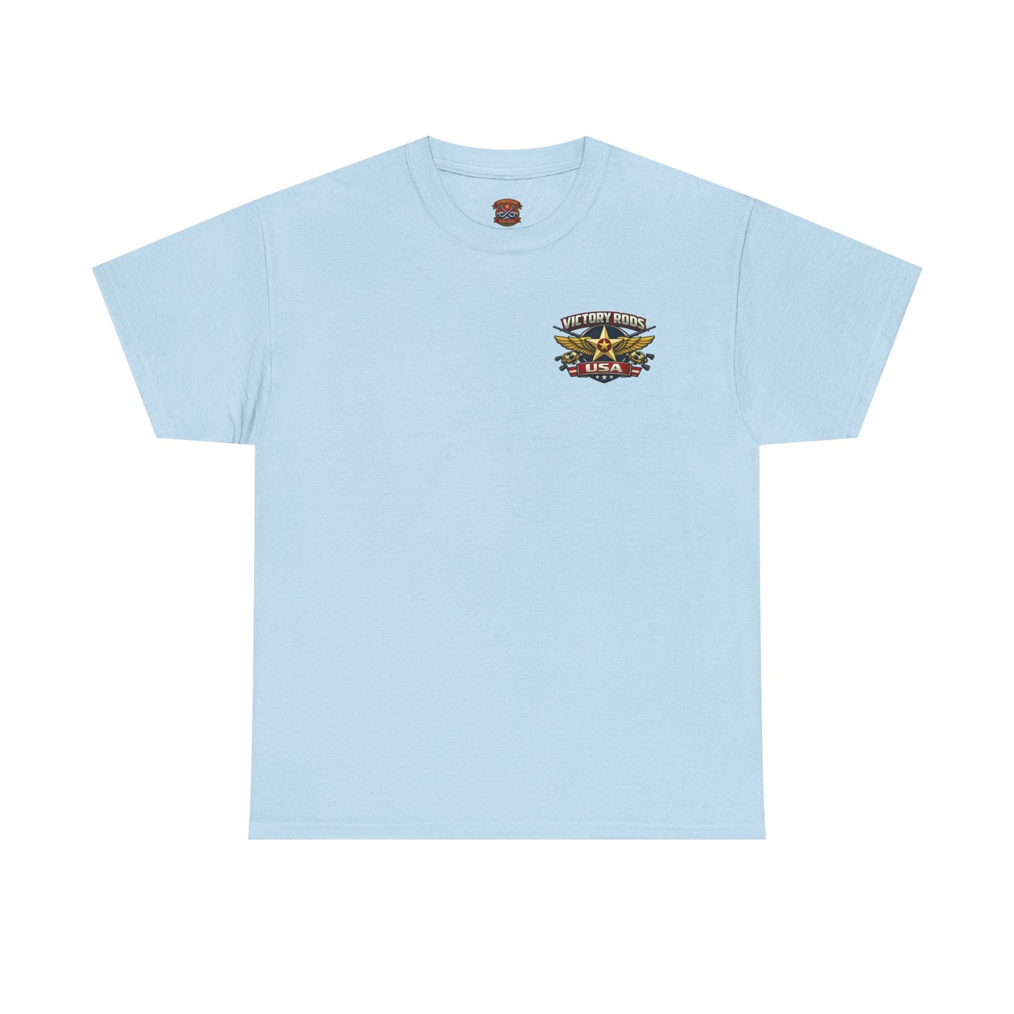 Vintage Pinup Fishing T-Shirt — “Victory Rods” Calico Carol Graphic Tee