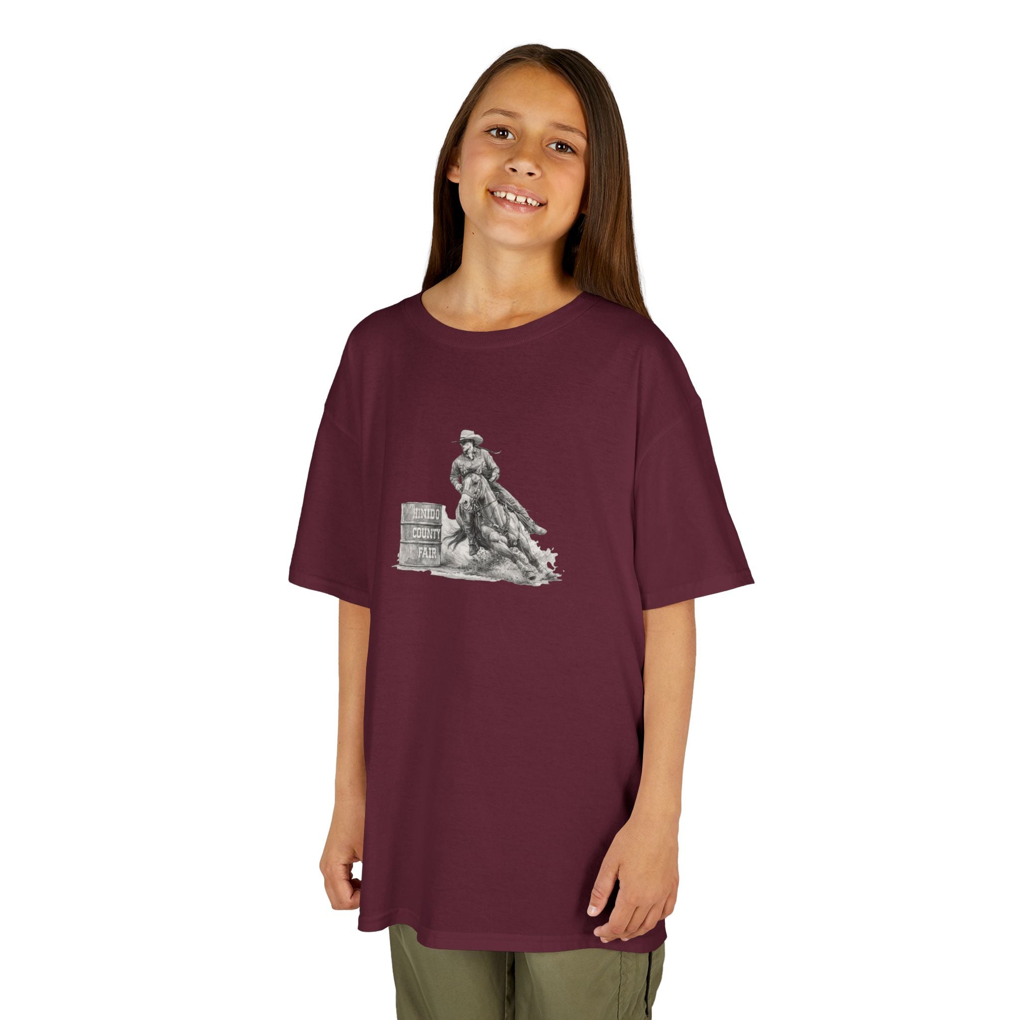 Kids T-Shirt — 'Always Keep Your Eye On the Next Barrel' Cowgirl Graphic