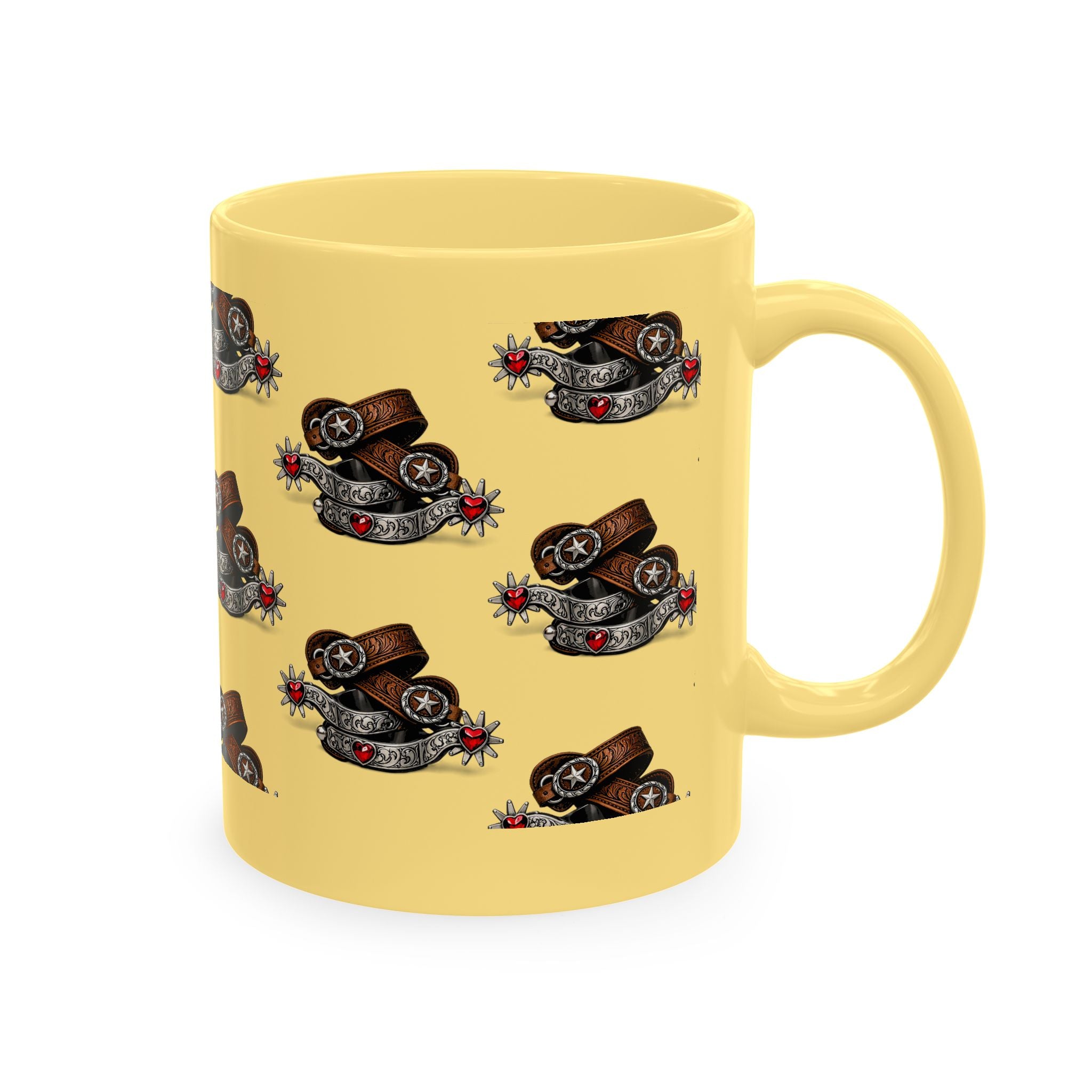 Cowgirl Spur Designed Ceramic Mug — Coffee Cup 11oz