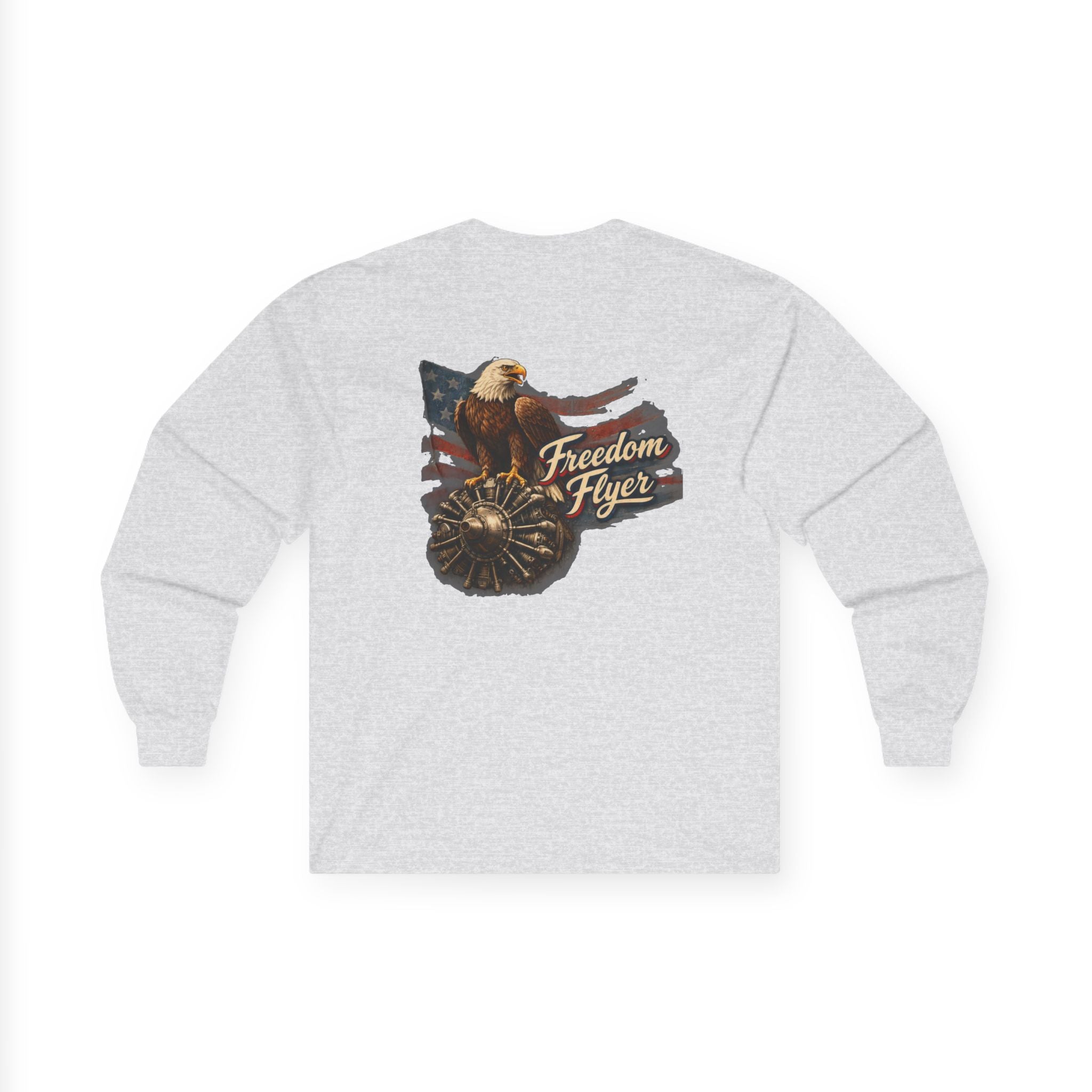 Long Sleeve Tee — Freedom Flyer Eagle & Propeller Graphic
