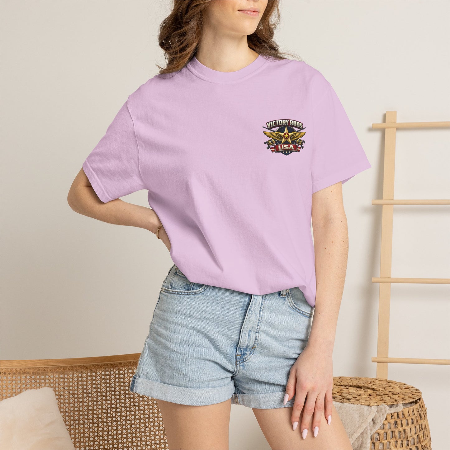 Victory Rods "Dorado Doris" Fishing T-Shirt — Retro Pinup Angler Tee
