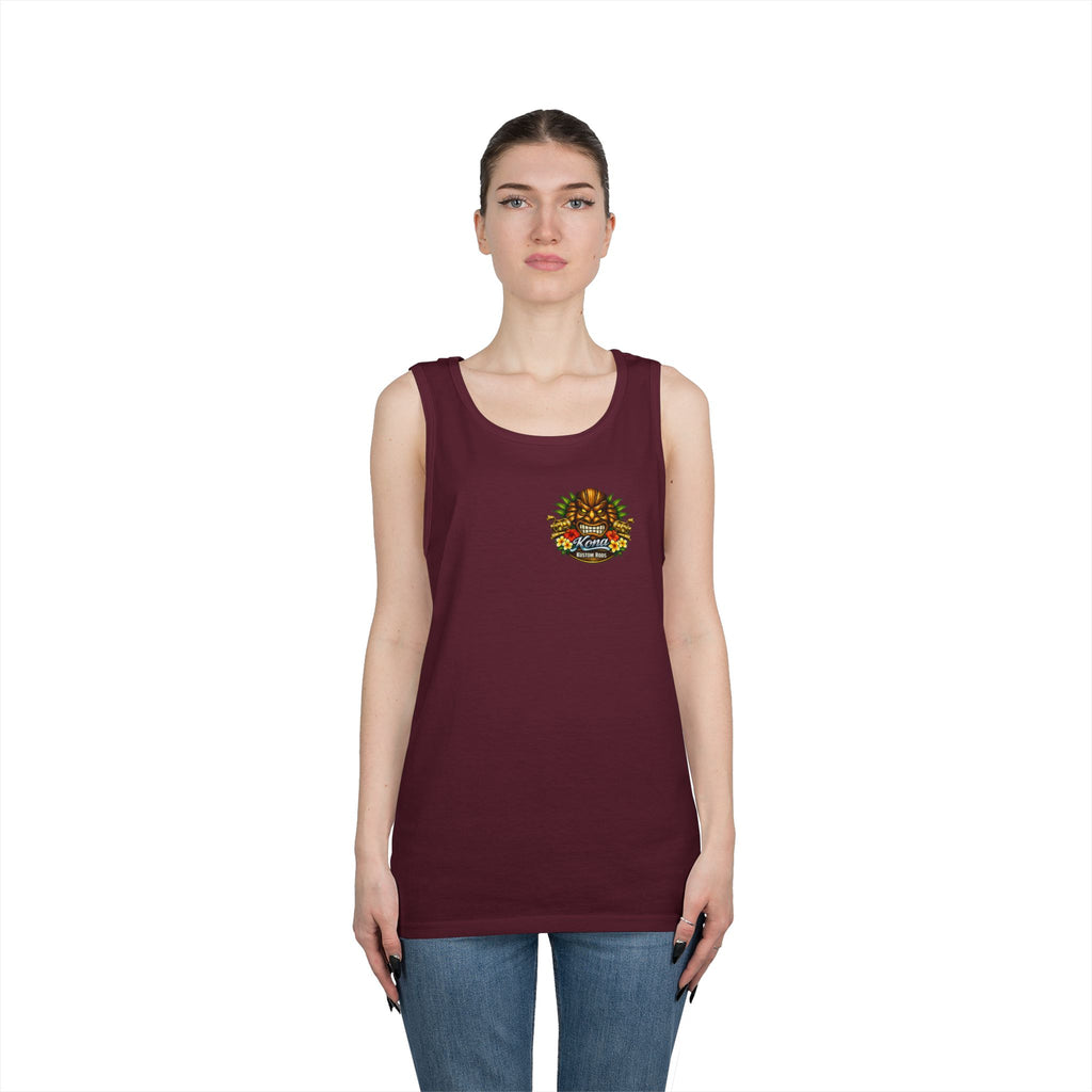 Kona Rods Vintage Pinup Beach Tank Top — 'Thresher Shark Anne' Retro WWII Nose Art