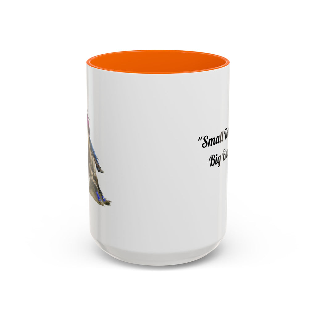 Barrel Racing Dreams Coffee Mug — "Small Town Girl, Big Buckle Dreams" Accent Mug