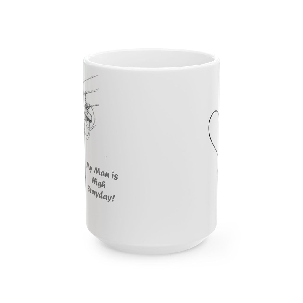 Ceramic Mug - Sketched Lineman Humorous but Sentimental Coffee Mug (15oz)