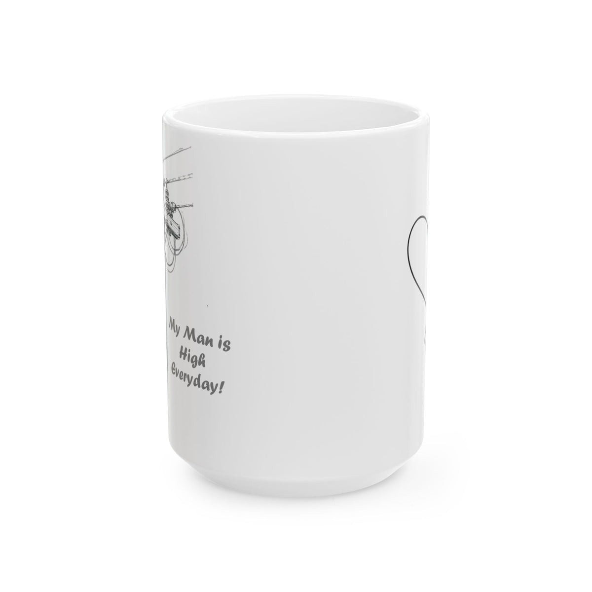 Ceramic Mug - Sketched Lineman Humorous but Sentimental Coffee Mug (15oz)