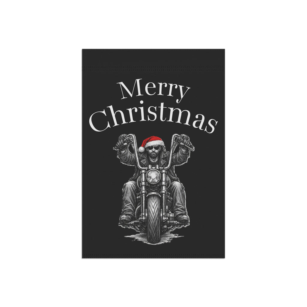 Merry Christmas Biker Garden Flag