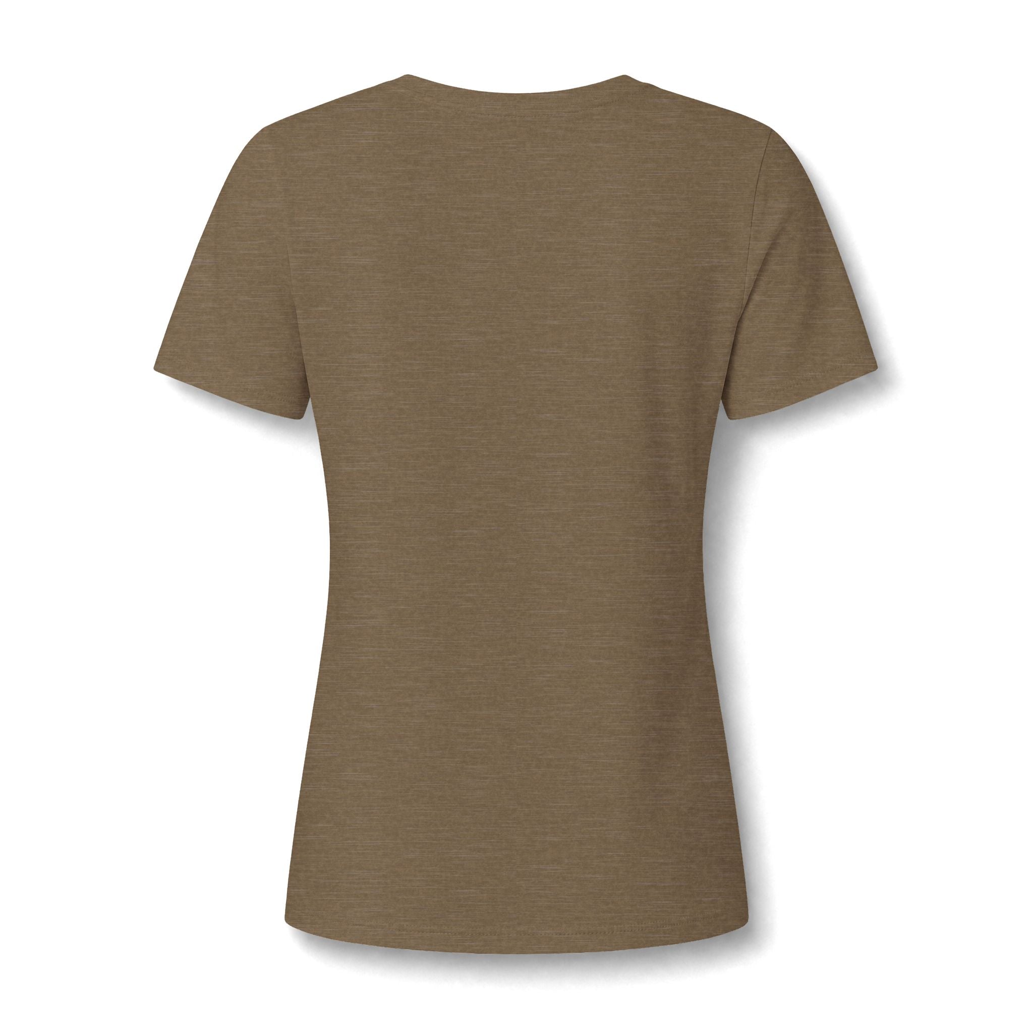 Women's V-Neck Tee — Floral Turquoise Bull Skull Graphic