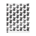 Vintage Santa Biker Pattern Wrapping Paper — Black, Red & White Holiday Gift Wrap