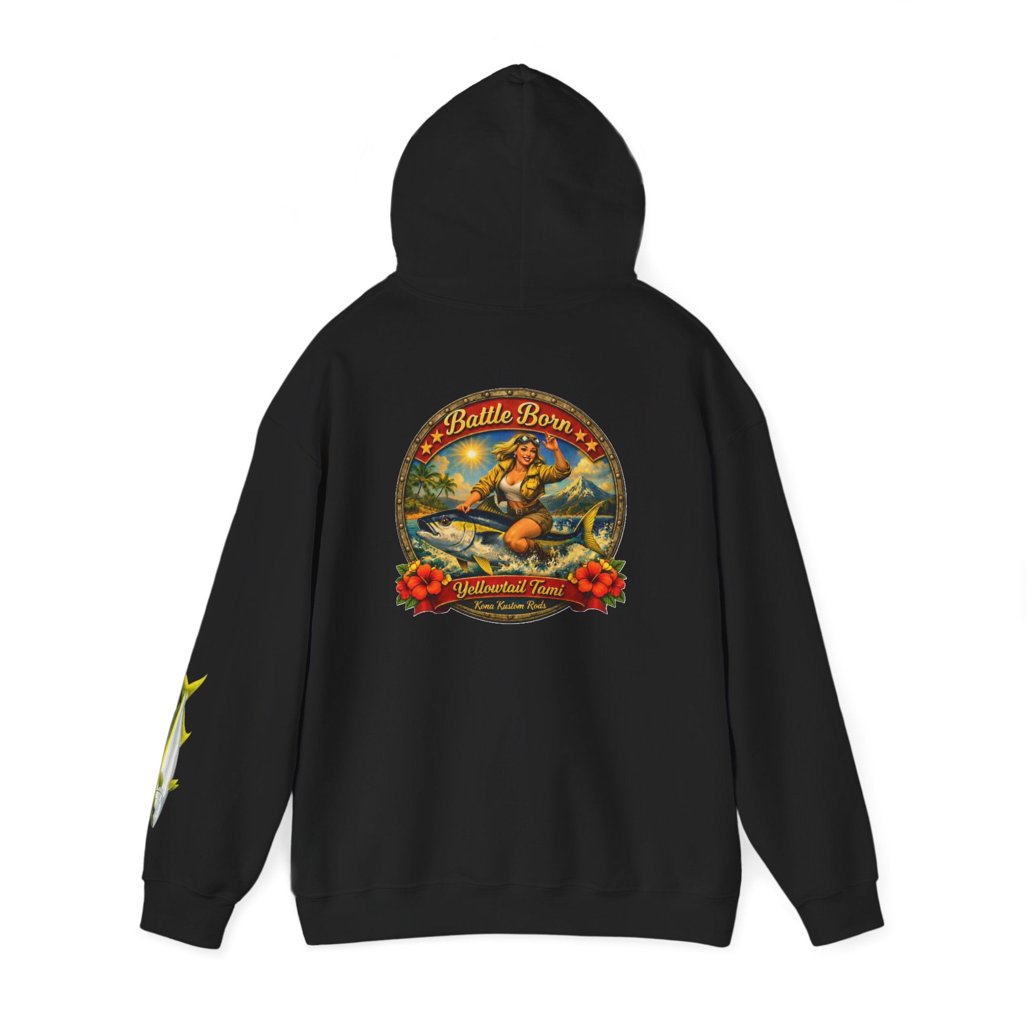 Kona Kustom Rods "Yellowtail" Hoodie — Kona Kustom Rods Pullover