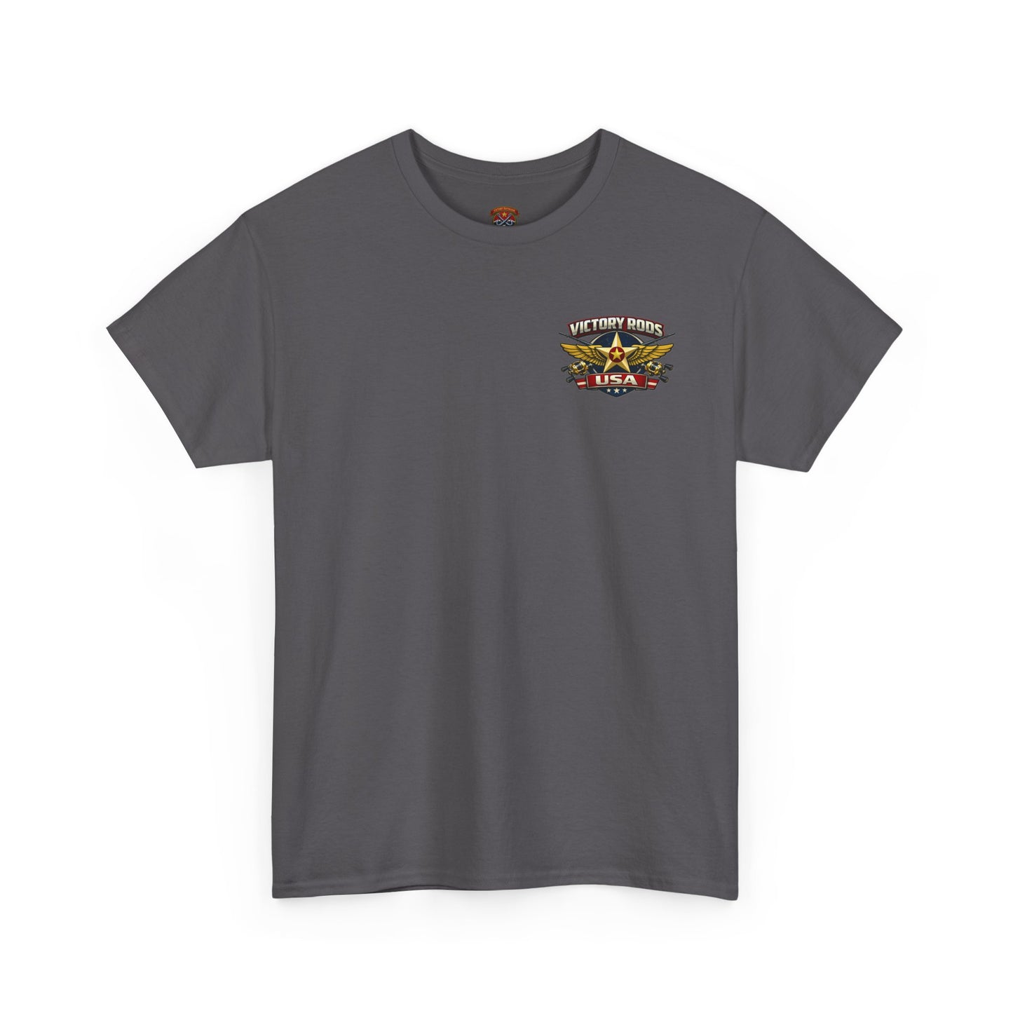 Vintage Pinup Fishing T-Shirt — “Victory Rods” Calico Carol Graphic Tee