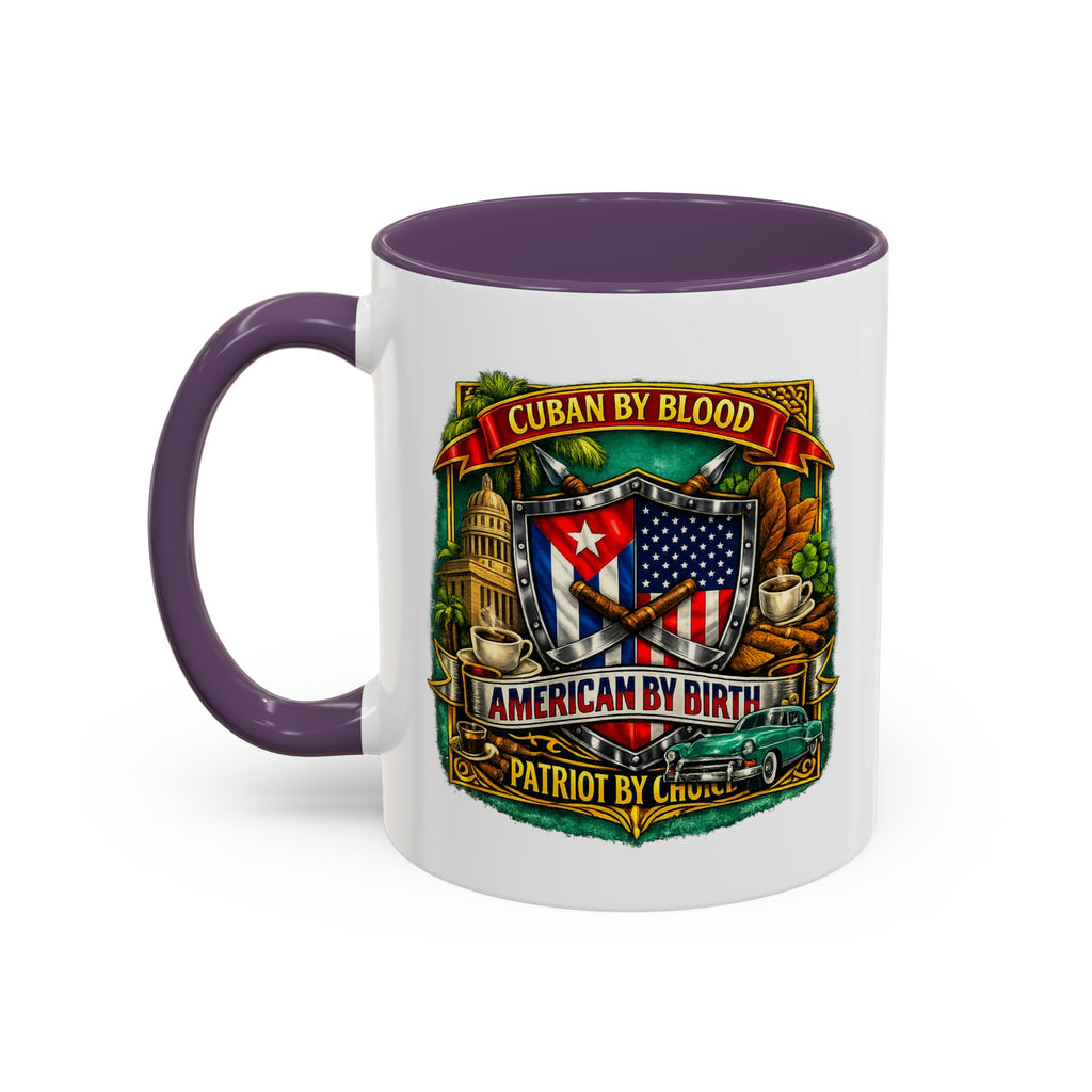 Cuban/American Pride - Cuban by Blood, American by Birth Accent Coffee Mug (11/15oz)