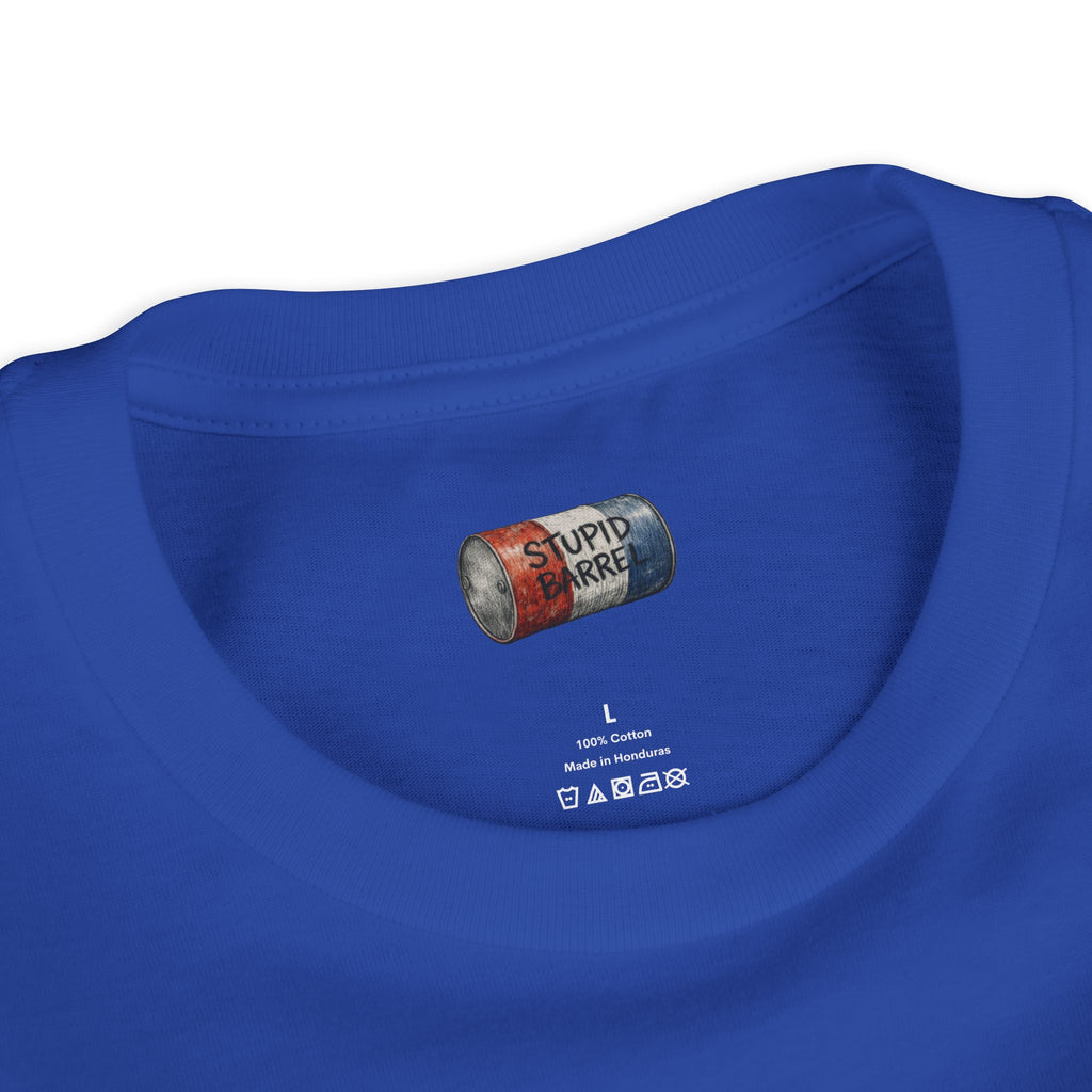 Youth Tee — Rodeo Bull Rider with Patriotic Barrel Graphic