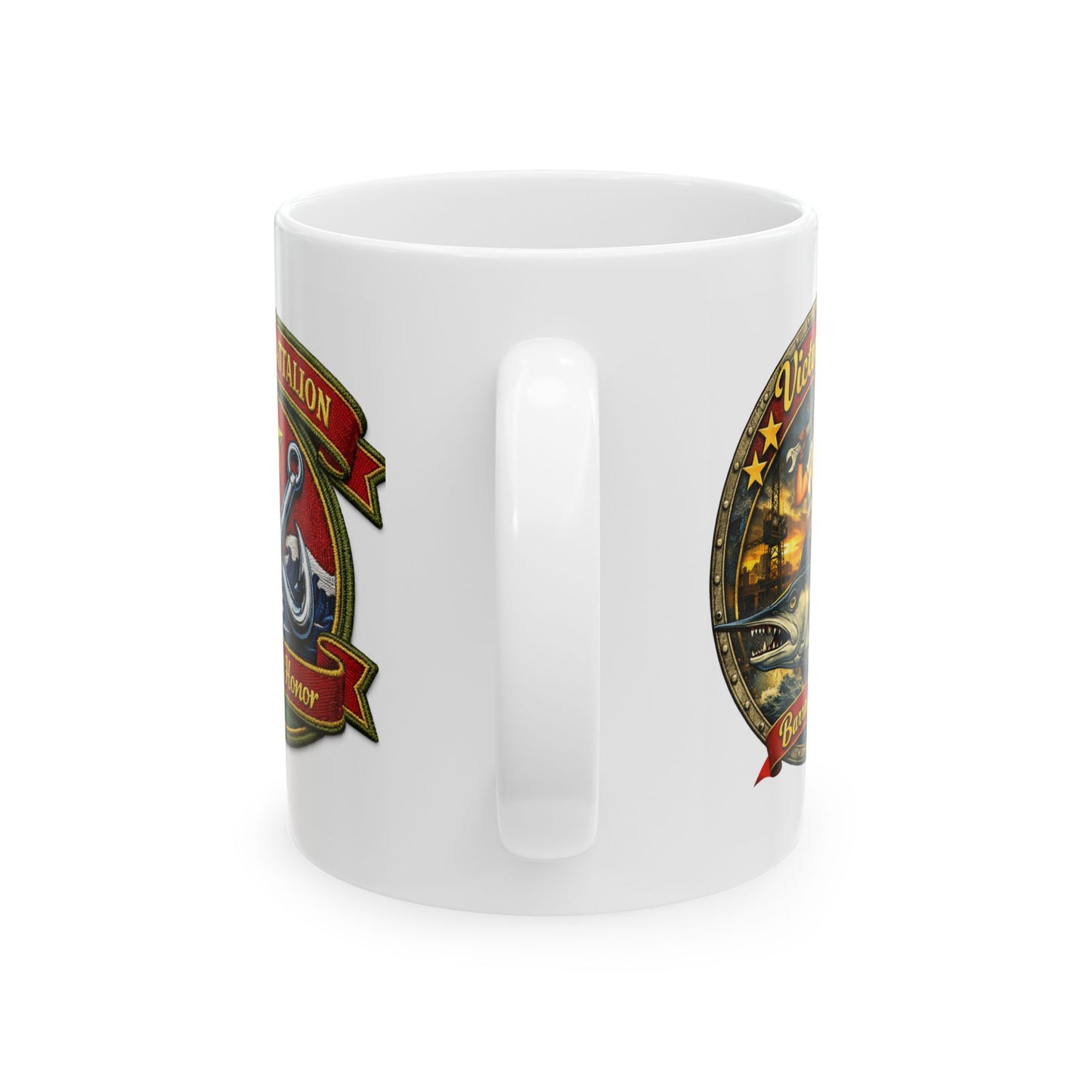 Victory Rods Pin-up Nose Art (Barracuda Belle) / Ceramic Mug (11oz/15oz)