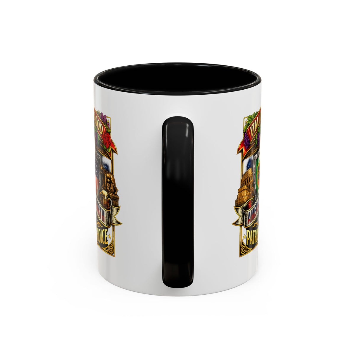 Italian by Blood American by Birth "Patriot by Choice" Accent Coffee Mug (11/15oz)
