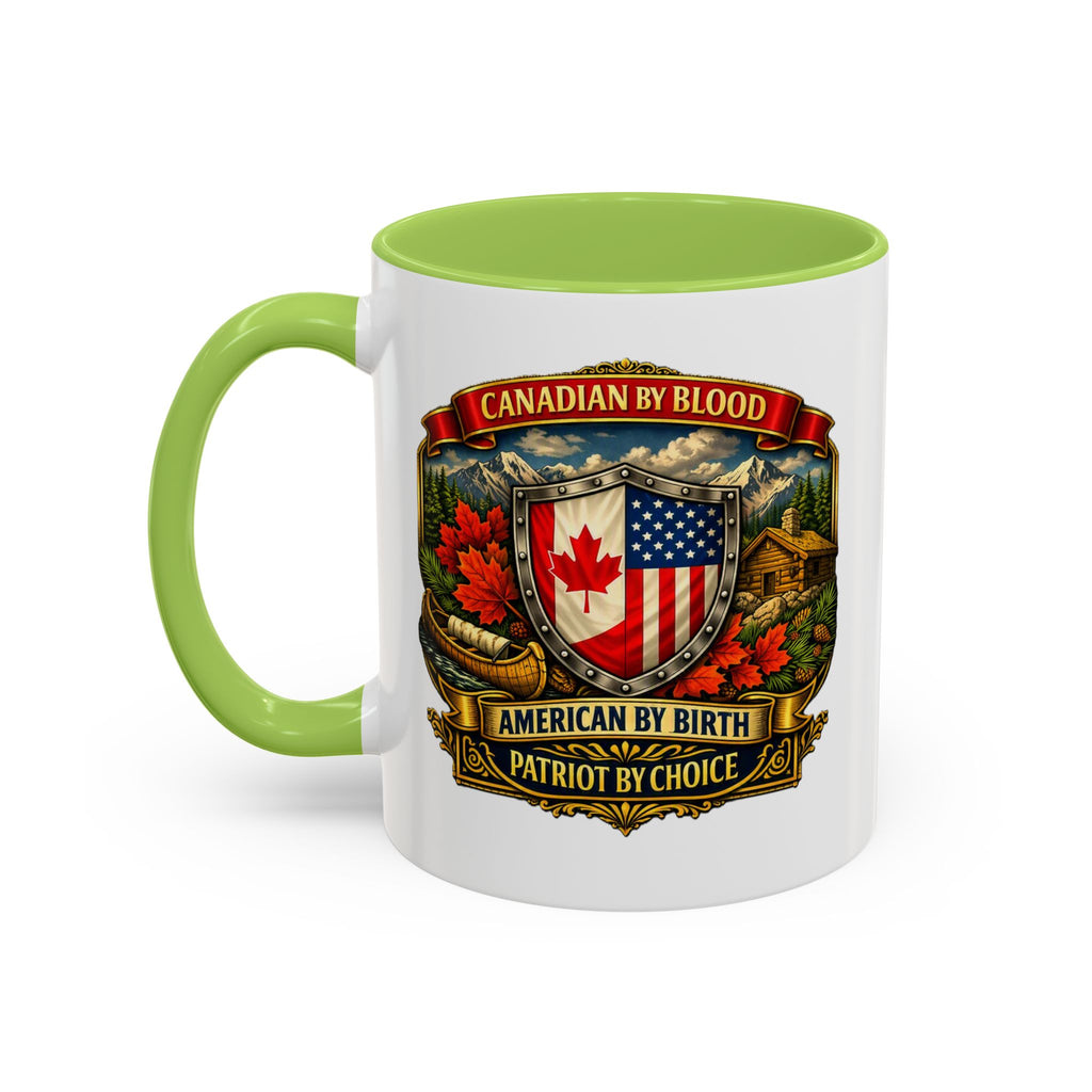 Canadian/American Pride Coat of Arms Accent Coffee Mug (11/15oz)