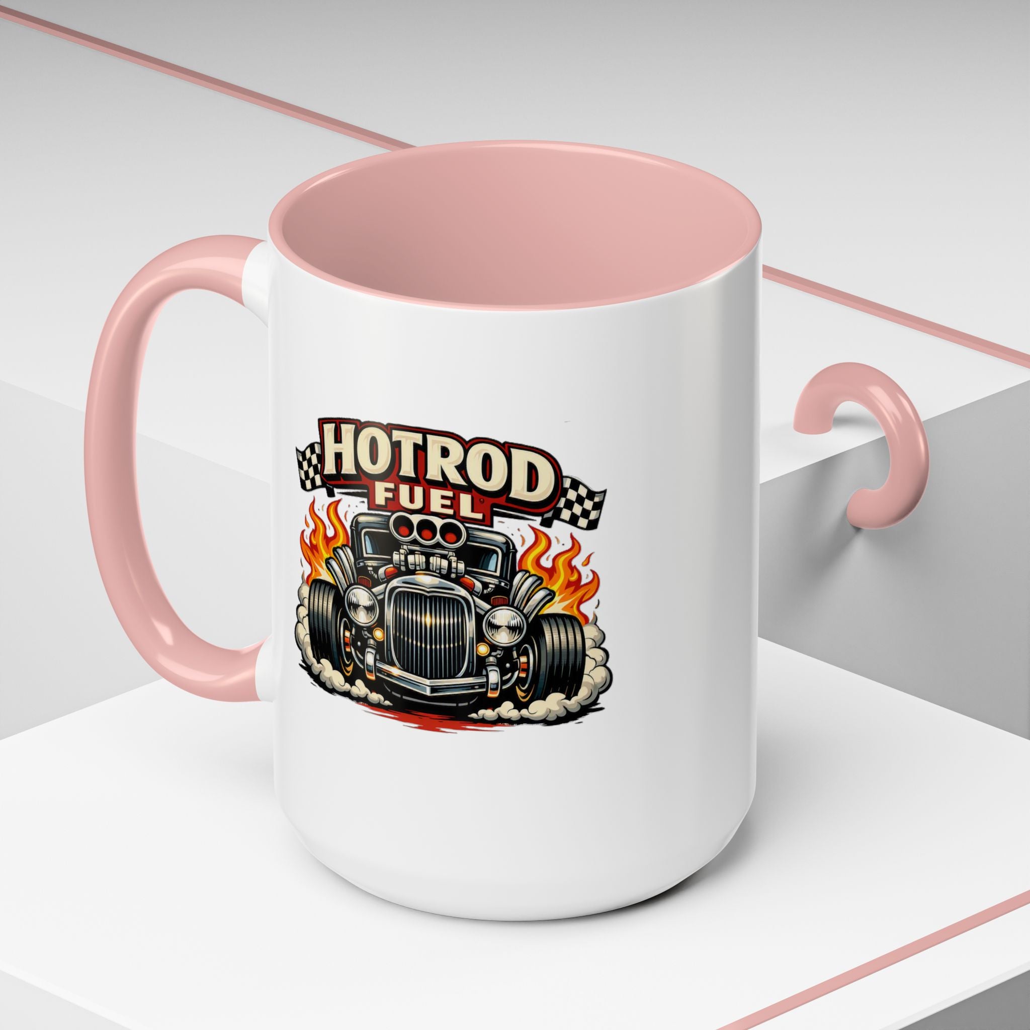 Hot Rod Fuel Coffee Mug — Vintage Muscle Car Racing Accent Mug