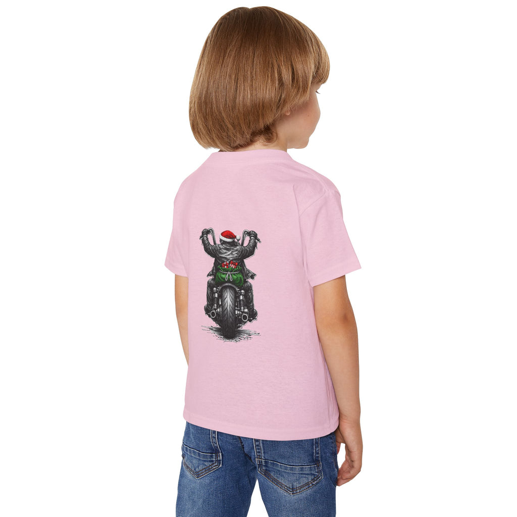 Toddler T‑Shirt — Ride Hard Santa Motorcycle Christmas Tee