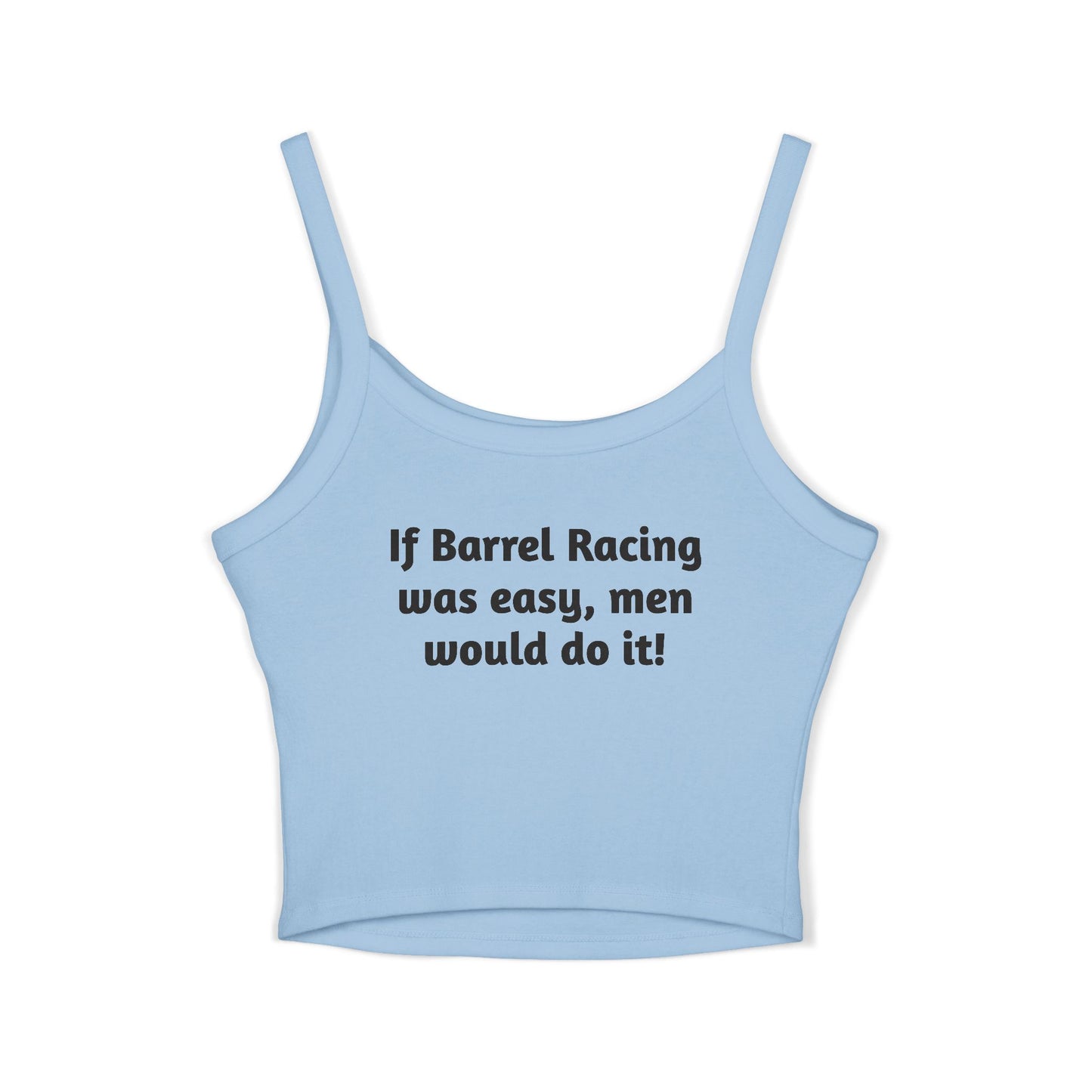 Stupid Barrel Graphic Cropped Tank — Women’s Spaghetti Strap Crop Top