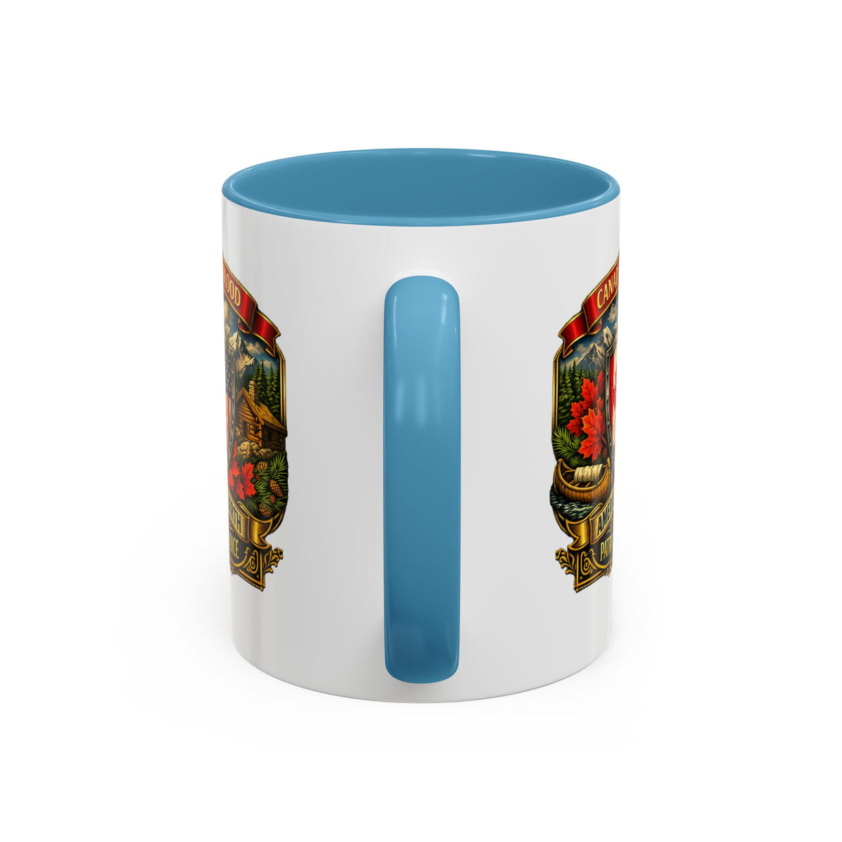 Canadian by Blood American by Birth Accent Coffee Mug — Patriot by Choice 11/15oz