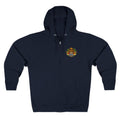 Vintage Hawaiian Bait Shop Zip Hoodie — Island Vibes with a WWll Pinup Graphic