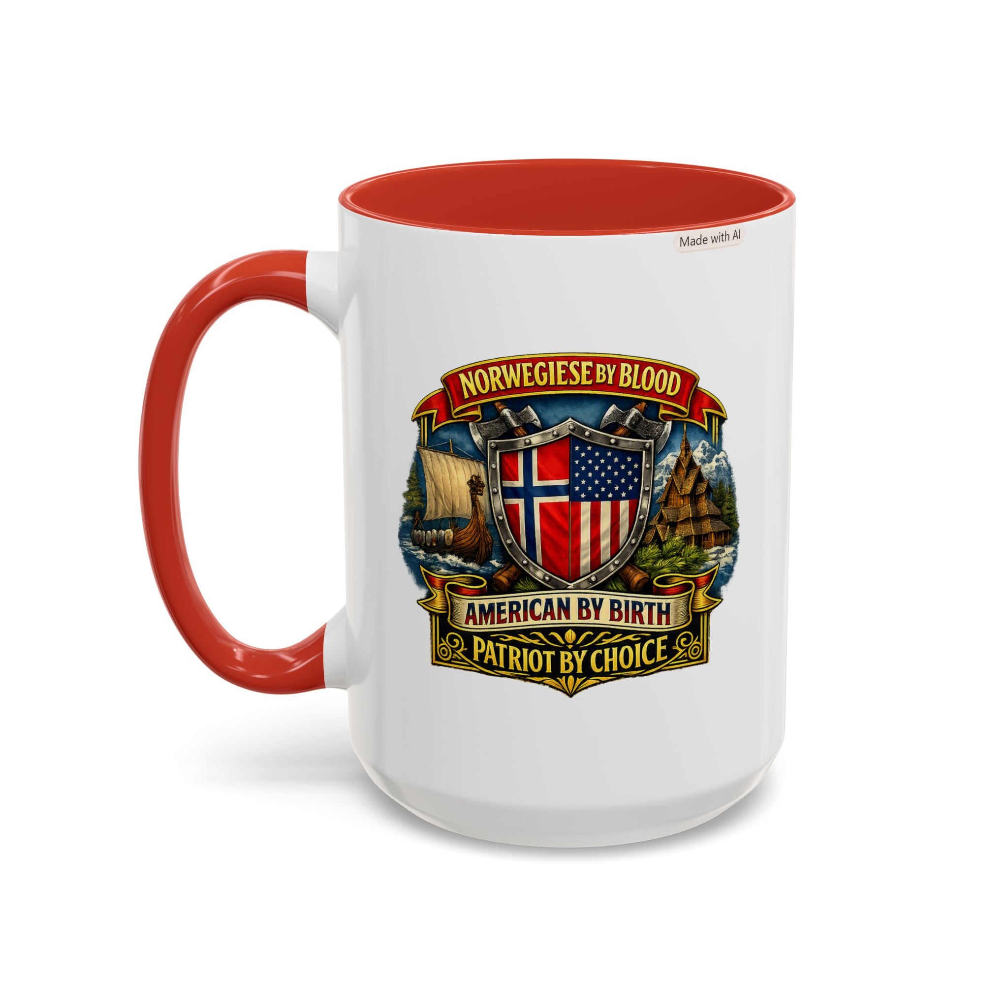 Norwegian/American Patriotic Coffee Mug (11/15 oz)