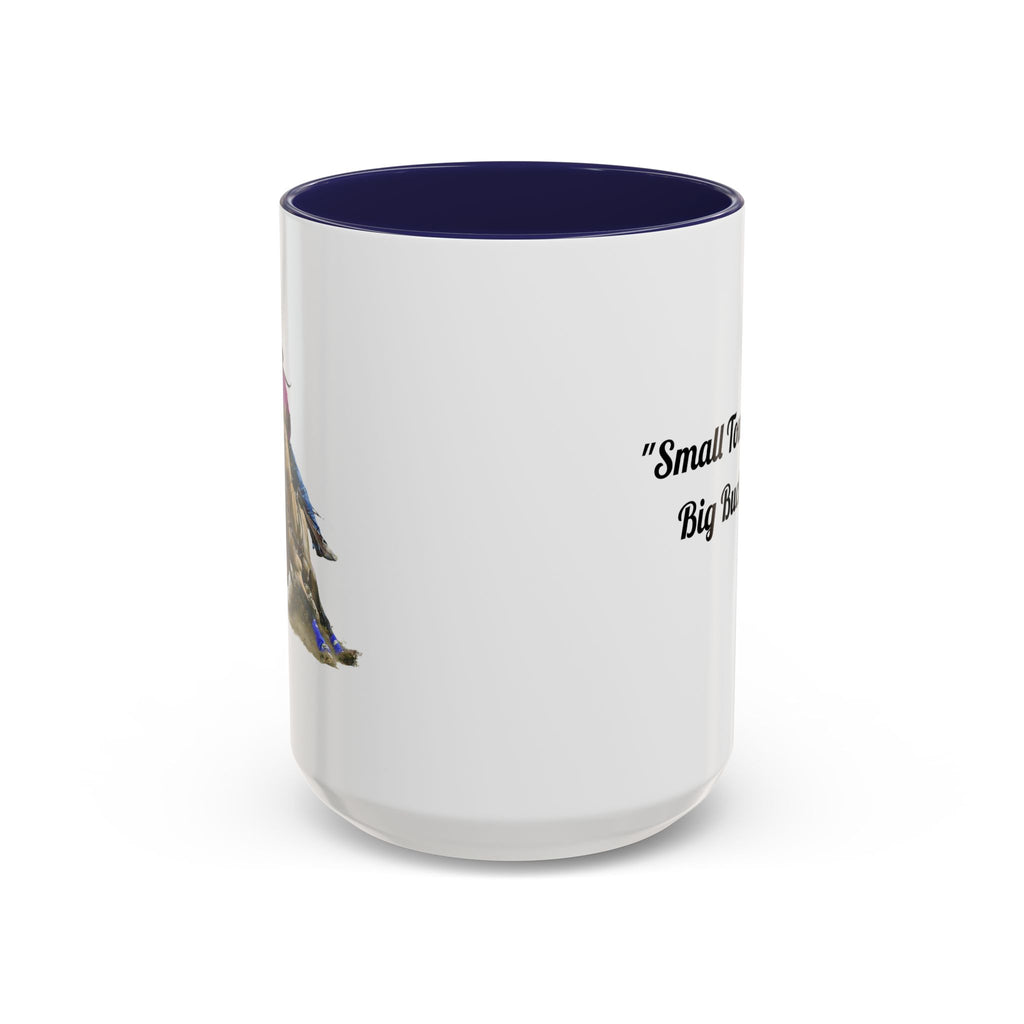 Barrel Racing Dreams Coffee Mug — "Small Town Girl, Big Buckle Dreams" Accent Mug