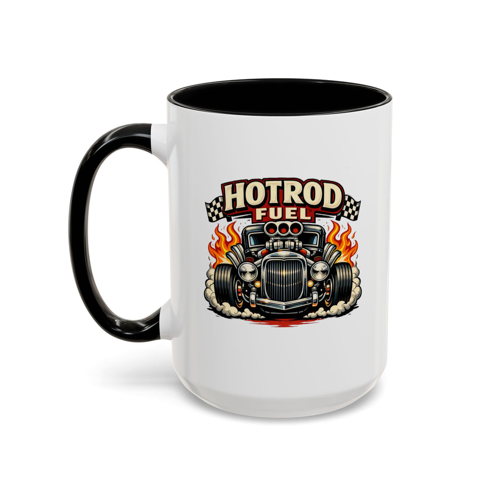 Hot Rod Fuel Coffee Mug — Vintage Muscle Car Racing Accent Mug