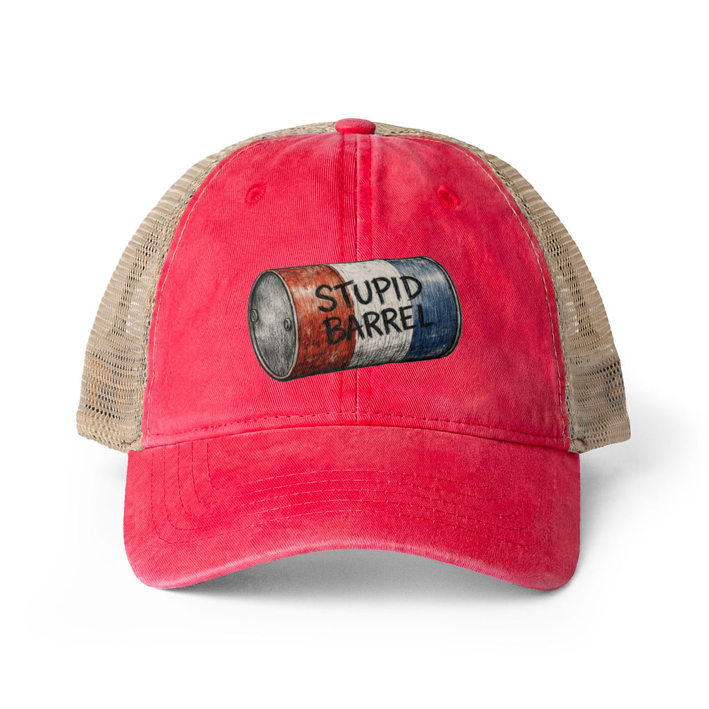 Women's "Stupid Barrel" Washed Mesh-Back Cap - One Size fits All