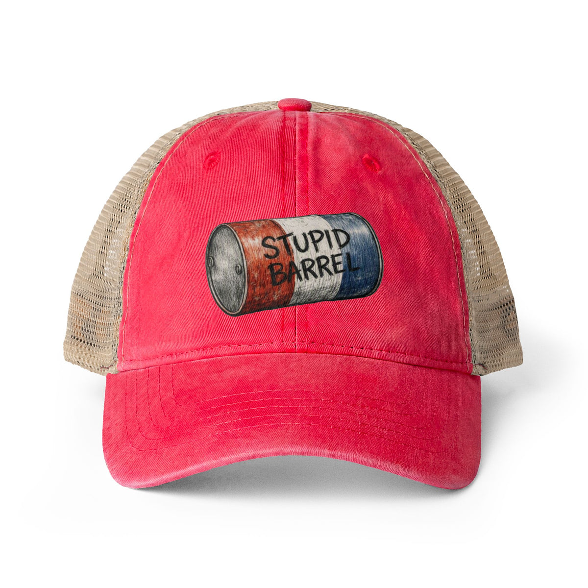Women's "Stupid Barrel" Washed Mesh-Back Cap - One Size fits All