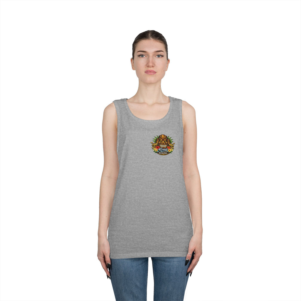 Kona Rods Vintage Pinup Beach Tank Top — 'Thresher Shark Anne' Retro WWII Nose Art