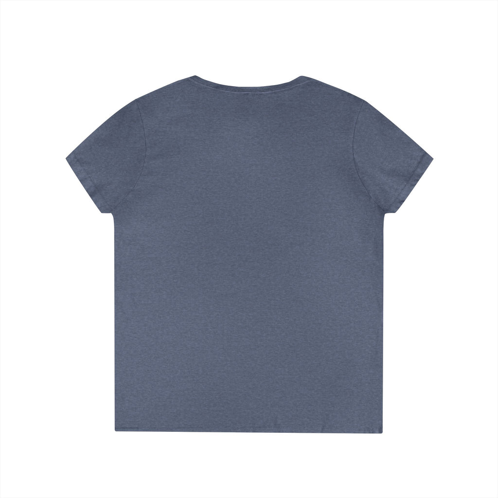 Floral Bull Skull V-Neck Tee