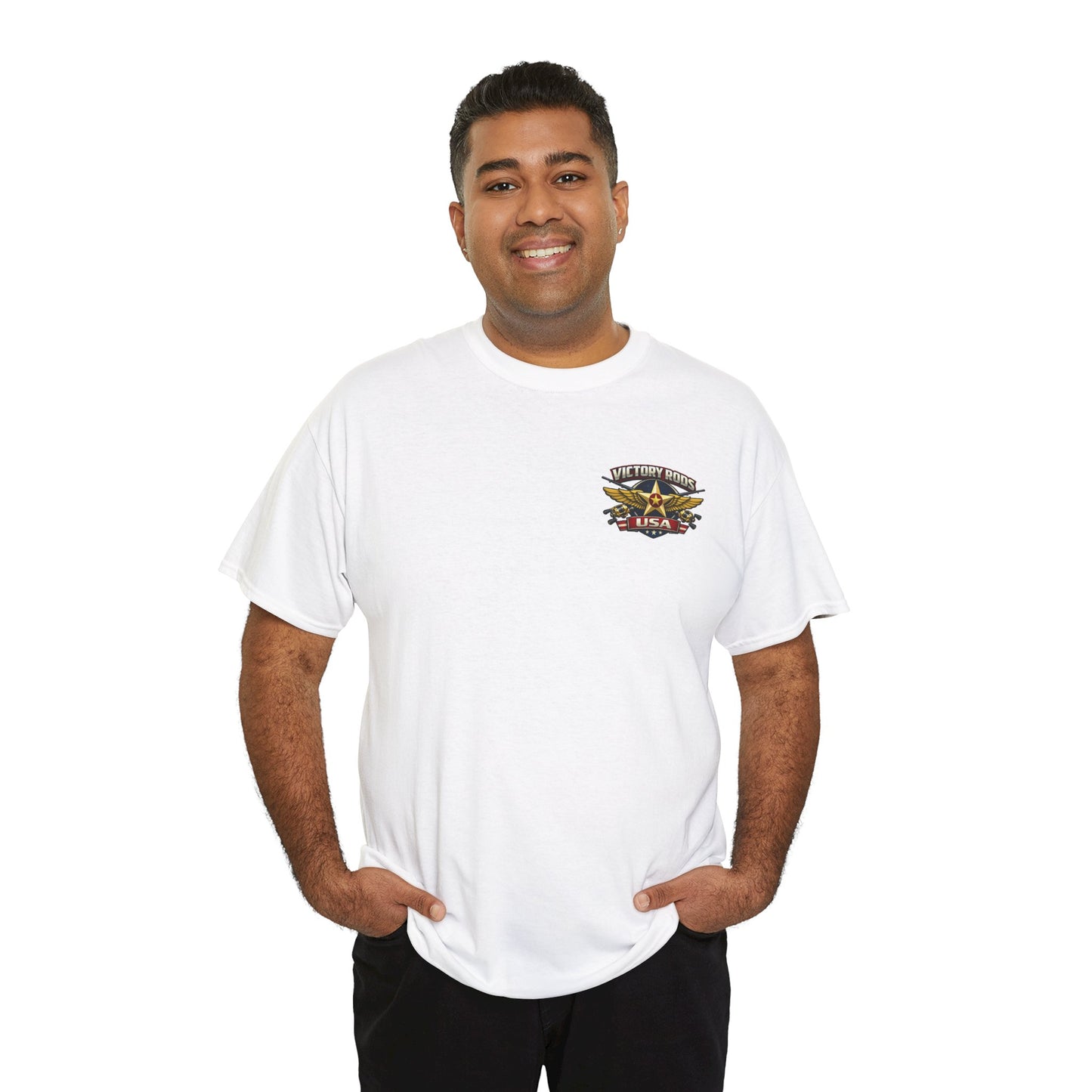 Vintage Pinup Fishing T-Shirt — “Victory Rods” Calico Carol Graphic Tee