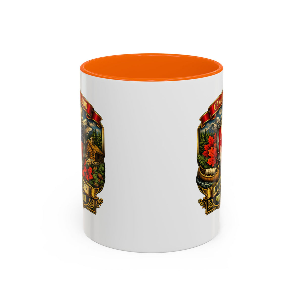 Canadian/American Pride Coat of Arms Accent Coffee Mug (11/15oz)